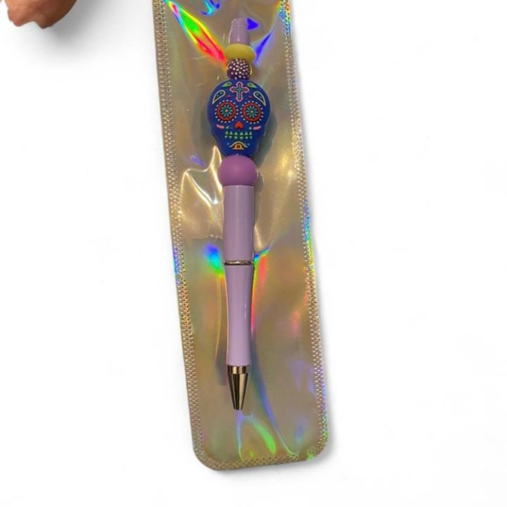 Sugar Skull Purple Ballpoint Pen